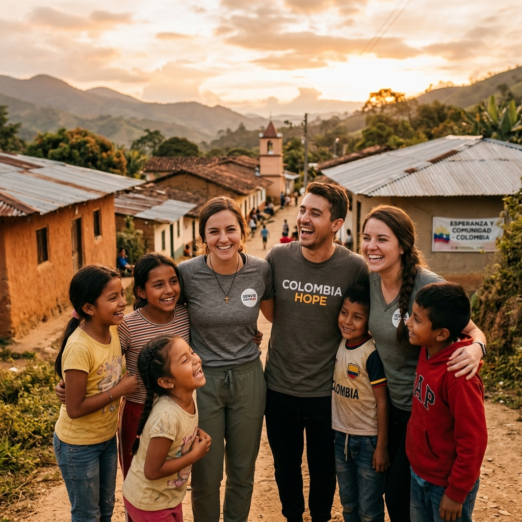 Voluntarios con familias